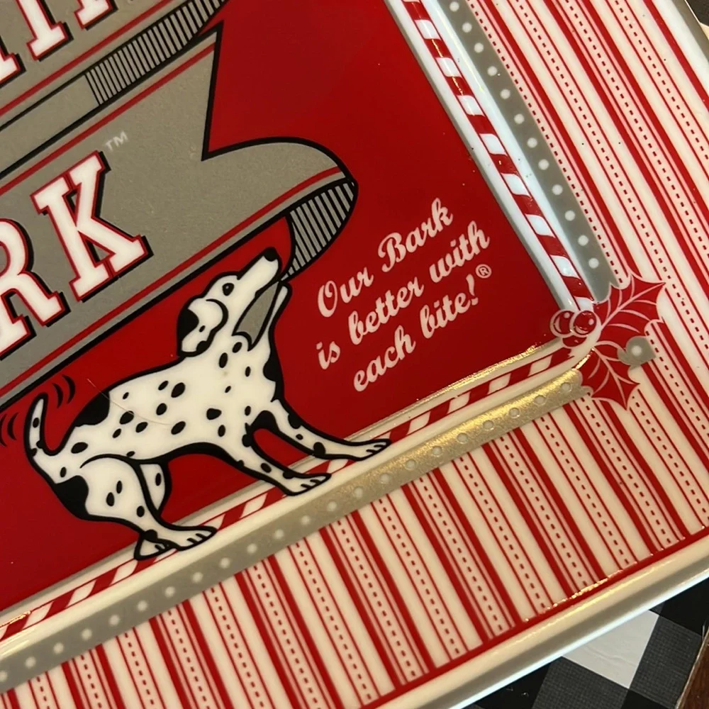 Williams Sonoma Ceramic Peppermint Bark Tray